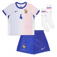 Maglia Calcio Francia Dayot Upamecano #4 Seconda Divisa Bambino Europei 2024 Manica Corta (+ pantaloncini)